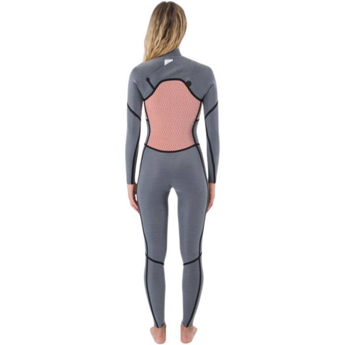 2024 Hurley Mujer Plus 5/3mm Con Capucha Chest Zip Neopreno WFS0012544 - Black / Graphite